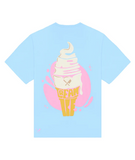 Distorted People -  Ice Cream oversized t-shirt sky blue