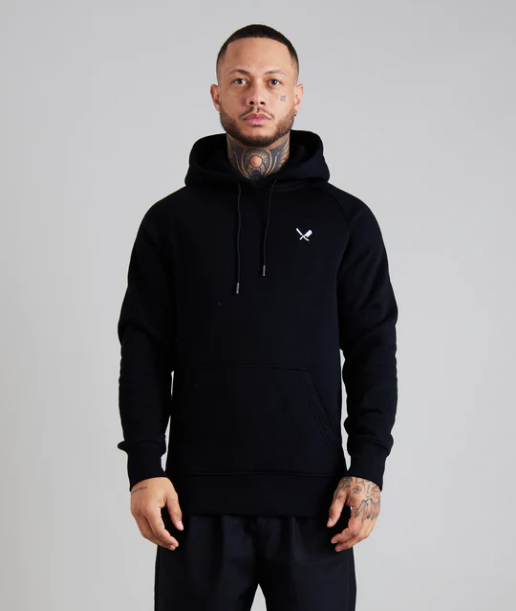 Distorted People -  Chalk Raglan Hoodie Black