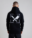 Distorted People -  Chalk Raglan Hoodie Black