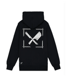 Distorted People -  Chalk Raglan Hoodie Black