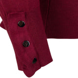 Esqualo - Damen Pullover - Wide Cuff Buttons - Plum