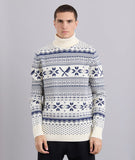 Distorted People - Winter Knit Rollneck Sweatshirt Offwhite