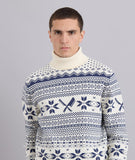 Distorted People - Winter Knit Rollneck Sweatshirt Offwhite