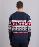 Distorted People - Winter Knit Sweatshirt Navy