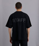 Distorted People - STAFF Boxy Oversized T-Shirt Black