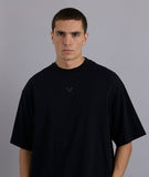 Distorted People - STAFF Boxy Oversized T-Shirt Black