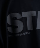 Distorted People - STAFF Boxy Oversized T-Shirt Black