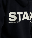 Distorted People - STAFF Raglan Hoodie Black