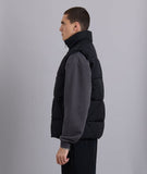 Distorted People - Diamond Quilt Puffer Gilet Black