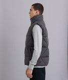 Distorted People - Diamond Quilt Puffer Gilet Grey