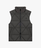 Distorted People - Diamond Quilt Puffer Gilet Grey