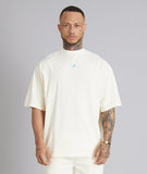 Distorted People Crew Member Boxy OverSized T-Shirt - Offwhite