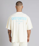 Distorted People Crew Member Boxy OverSized T-Shirt - Offwhite