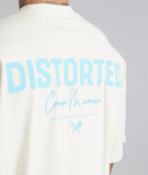 Distorted People Crew Member Boxy OverSized T-Shirt - Offwhite