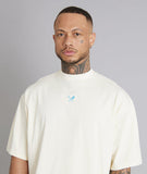 Distorted People Crew Member Boxy OverSized T-Shirt - Offwhite