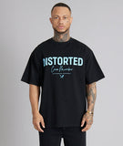 Distorted People Crew Member Oversized T-Shirt - Schwarz