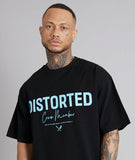 Distorted People Crew Member Oversized T-Shirt - Schwarz