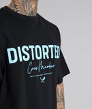 Distorted People Crew Member Oversized T-Shirt - Schwarz