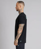 Distorted People Crew Member Crew Neck T-Shirt - Schwarz