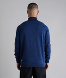 Distorted People -  Knit Rollneck sweatshirt navy