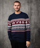 Distorted People - Winter Knit Sweatshirt Navy