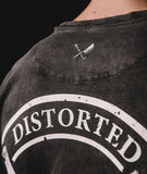 Distorted People - Vintage Pocket Print oversized t-shirt Washed Grey