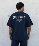 Distorted People - Crew Member Heavy Oversized T-Shirt - Navy