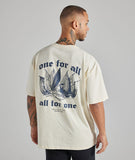 Distorted People - All for One Flags oversized t-shirt Offwhite