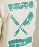 Distorted People - Inked Blades Sweatshirt - OffWhite Green