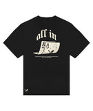 Distorted People - CASINO ALL IN HEAVY OVERSIZED T-SHIRT - Black / OffWhite