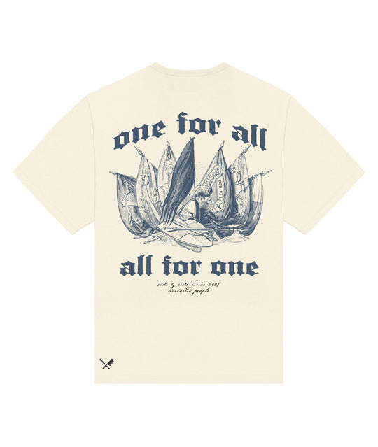 Distorted People - All for One Flags oversized t-shirt Offwhite