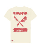 Distorted People - Inked Blades T-Shirt - OffWhite Red