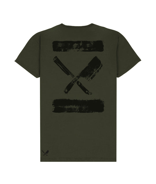 Distorted People - Inked Blades Crew Neck t-shirt Olive / Black