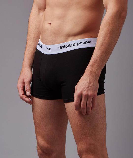 Distorted People - 3X CLASSIC  black/ white boxershorts