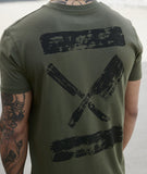 Distorted People - Inked Blades Crew Neck t-shirt Olive / Black