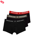 Distorted People - 3x Classic Boxershorts Schwarz / Olive / Rot