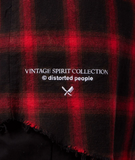 Distorted People - Vintage Classic Flanell Longsleeve Shirt red/ black/ white