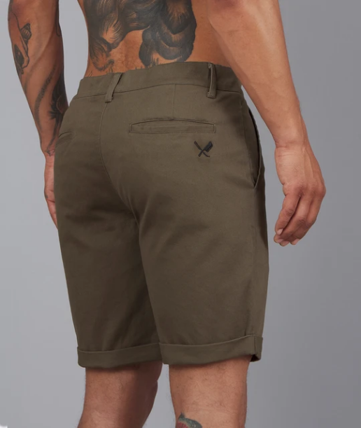 Distorted People - Classic Chino Shorts olive/ black
