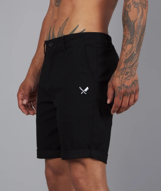 Distorted People - Classic Chino Shorts black/ white