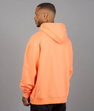 Distorted People - Oversized Hoodie coral/ white