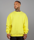 Distorted People - Oversized Sweater lime/ white