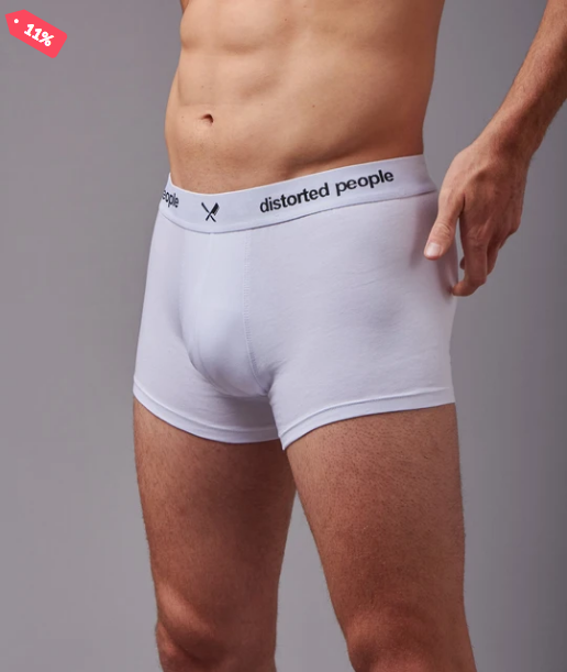 Distorted People - 3x Premium Classic Boxershorts - Weiss