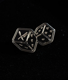 Distorted People -  Casino Blades Pins - silver/ black