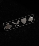 Distorted People -  Casino Blades Pins - silver/ black