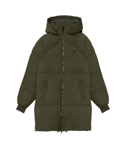 Distorted People -  Classic Hooded Puffer Parka olive/ black
