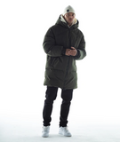 Distorted People -  Classic Hooded Puffer Parka olive/ black