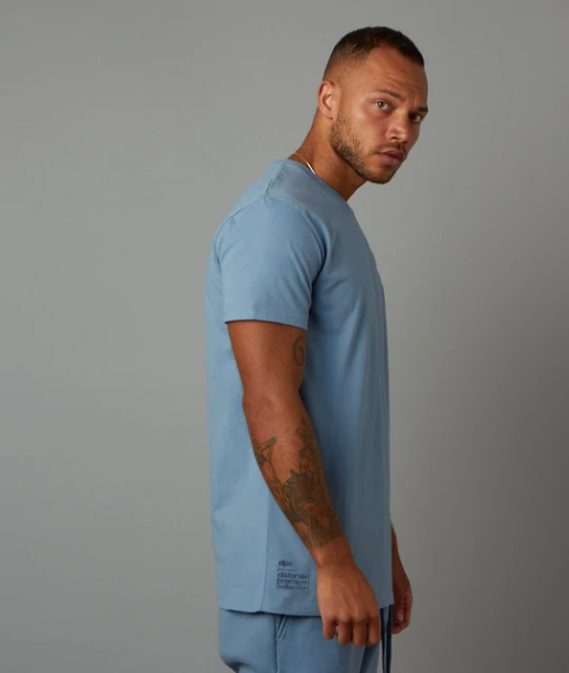 Distorted People - DPC Crew Neck T-Shirt dusty blue
