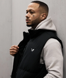 Distorted People -  Outdoor Puffer Gilet / Weste black/ white