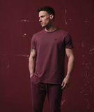 Distorted People -  Classic Crewneck Washed Tee washed burgundy/ black