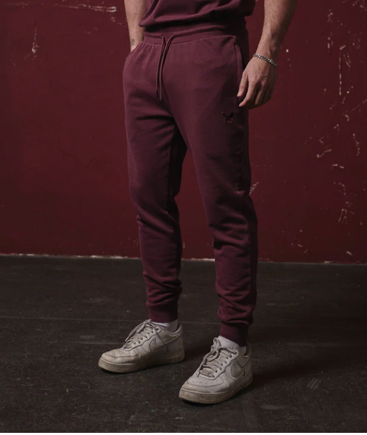 Distorted People -  Classic Washed Sweatpants washed burgundy/ black